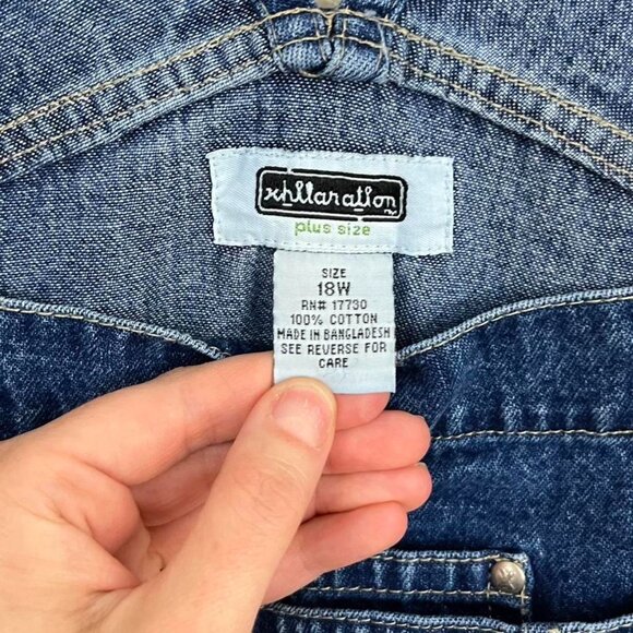 vintage 90s denim plus size preppy western jean overalls - Picture 8 of 8